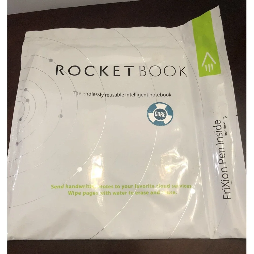 Rocketbook Core Lined Executive Reusable Notebook w/ FriXion Pen Light Blue New